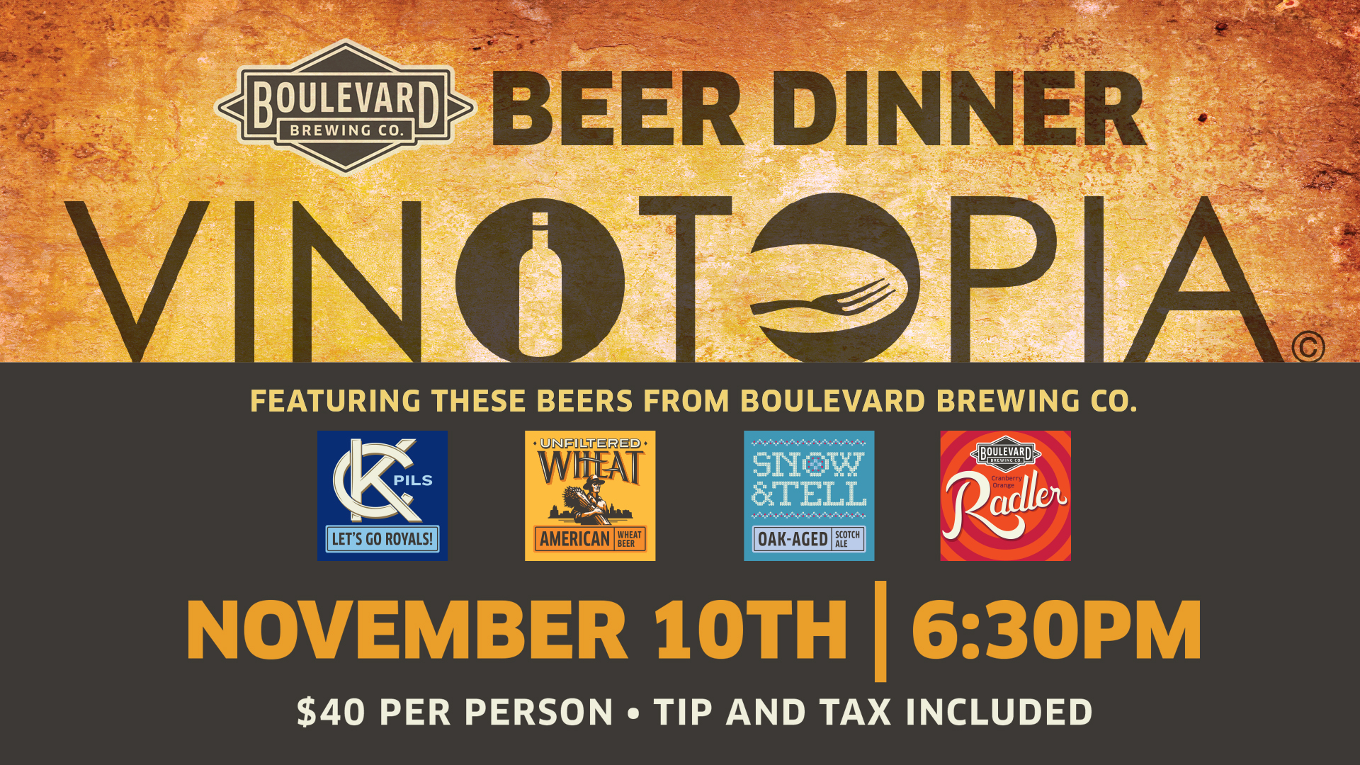 Vinotopia Beer Dinner Cinetopia at Prairiefire Vinotopia Beer Dinner Cinetopia at Prairiefire