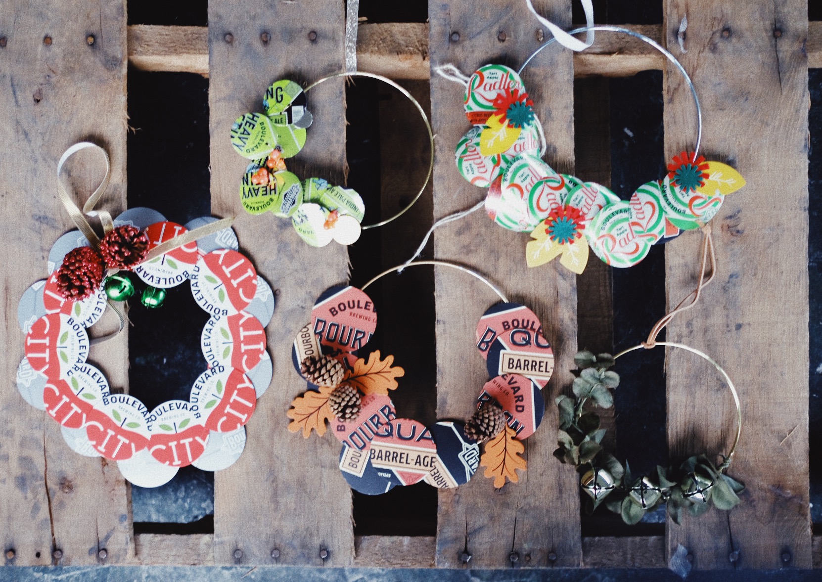 Paper Crafts + Boozy Drafts: Holiday Wreaths