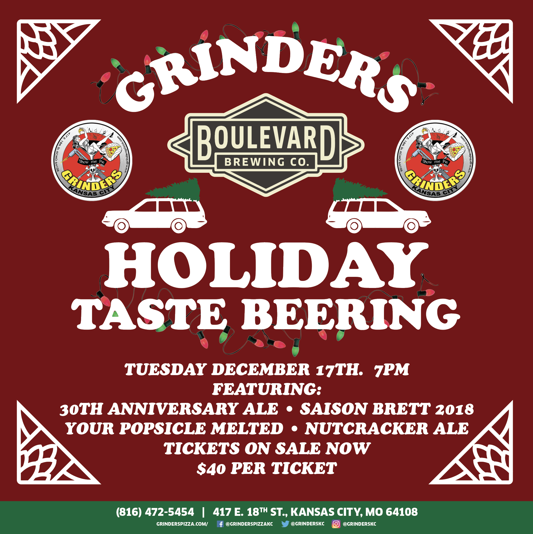 Christmas Vacation Taste Beering Grinders Boulevard Brewing Company