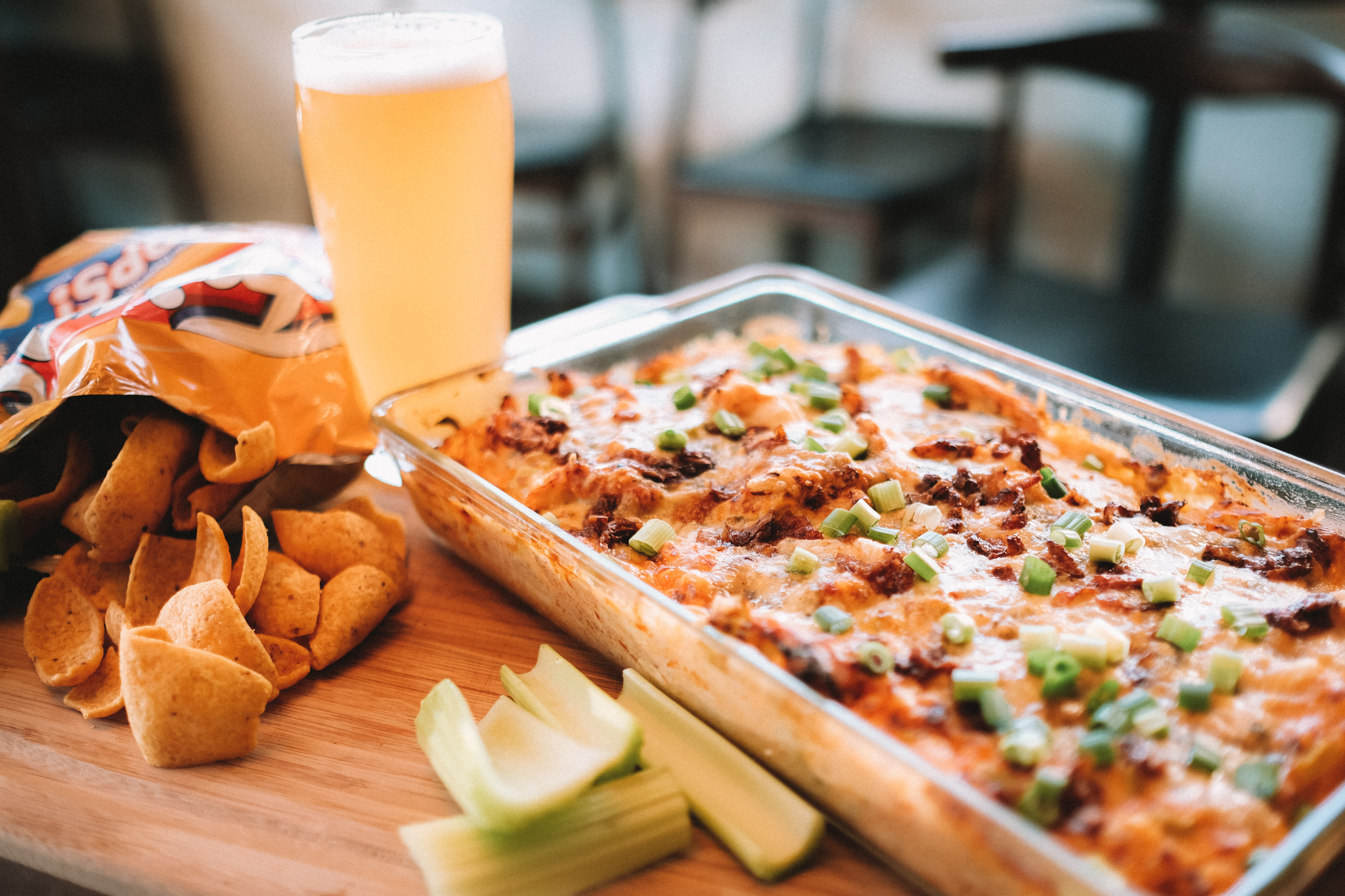 Unfiltered Wheat Beer Buffalo Chicken Dip