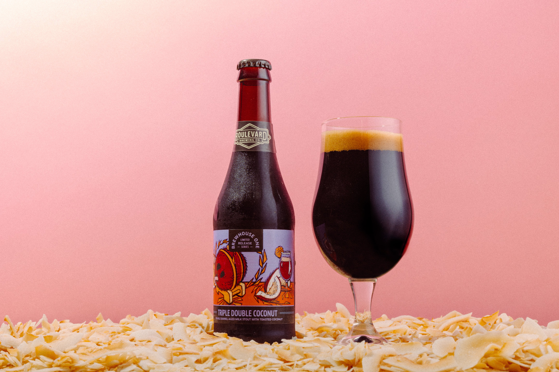 Brewhouse One – Triple Double Coconut, Double Barrel-Aged Milk Stout with Toasted Coconut