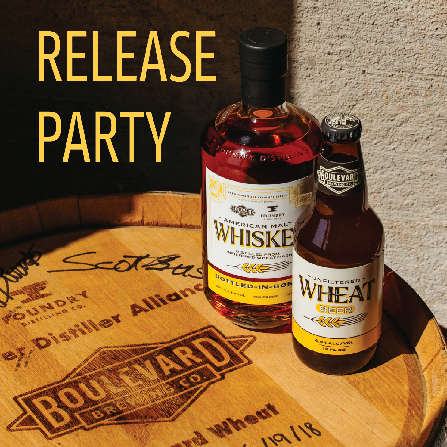 Foundry Wheat Whiskey Release Party