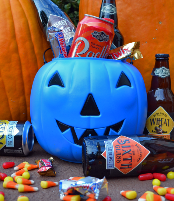 Boulevard beer with halloween candy