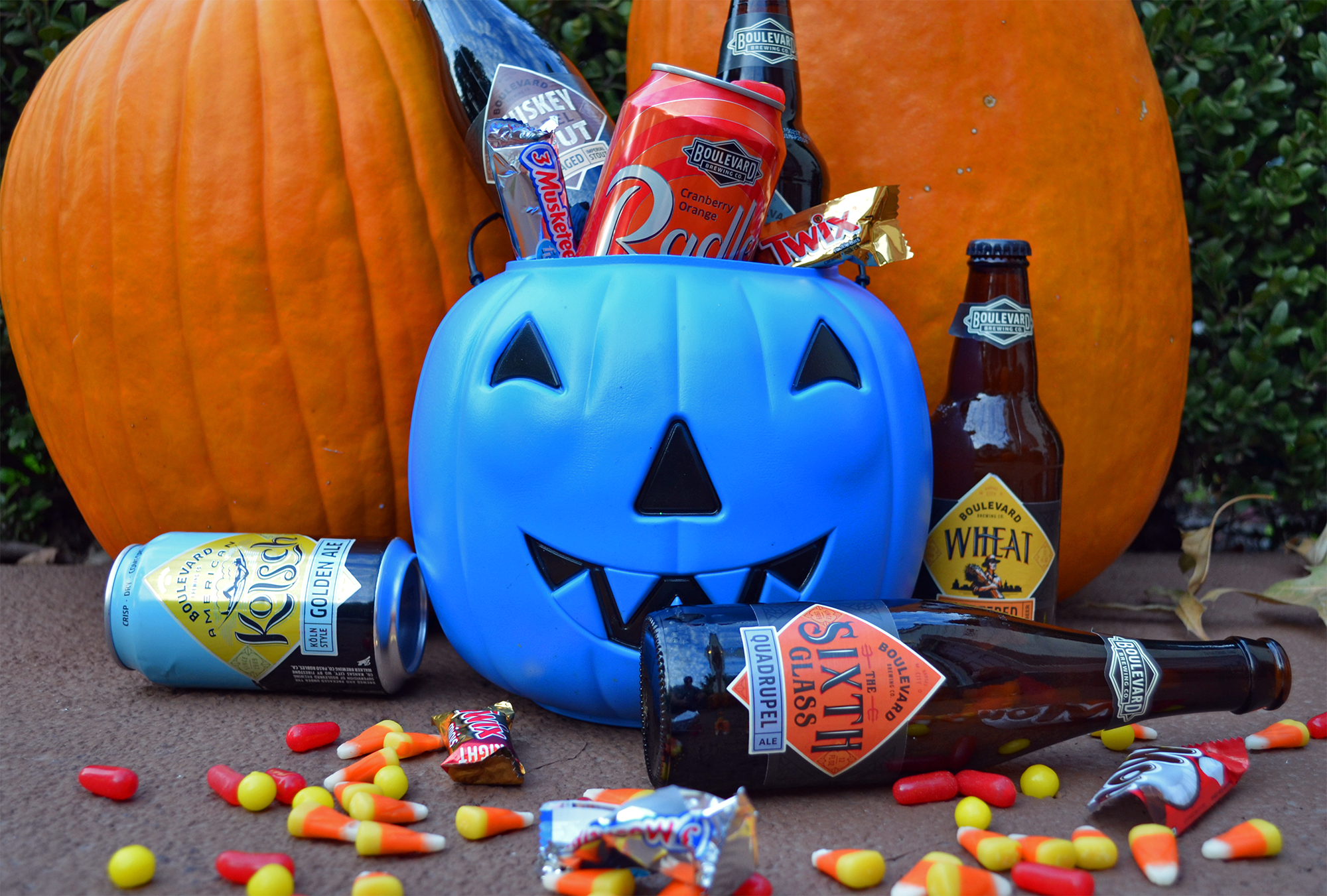 Boulevard beer with halloween candy